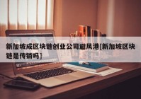 新加坡成区块链创业公司避风港[新加坡区块链是传销吗]